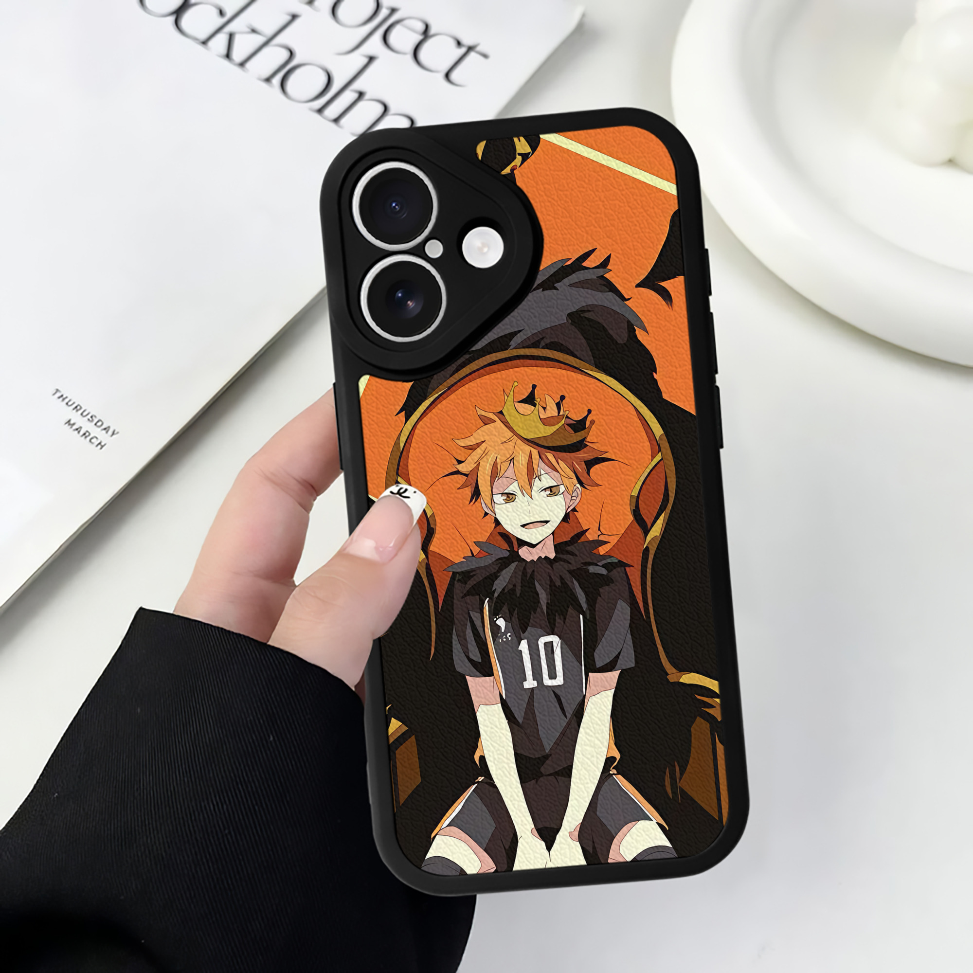（画像用） ハイキュー!! Haikyu!! 【iPhone 16シリーズ対応】シリコンスマホケース（レザー調） 材質：シリコン